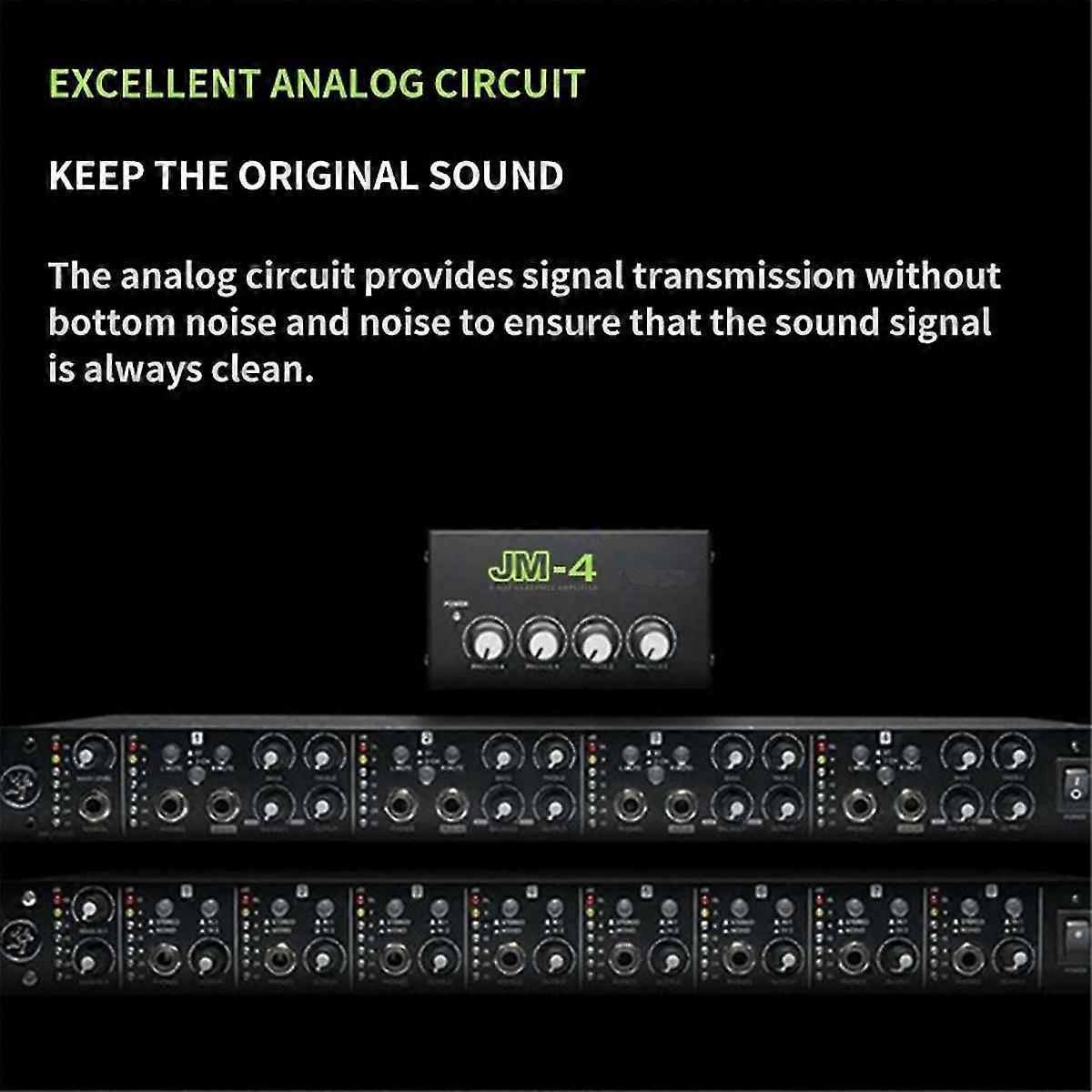 4-way Headphone Amplifier 4 Channel Real Stereo Hifi Earphone Amp Audio Usb Headphone Amplifier Eu Plug