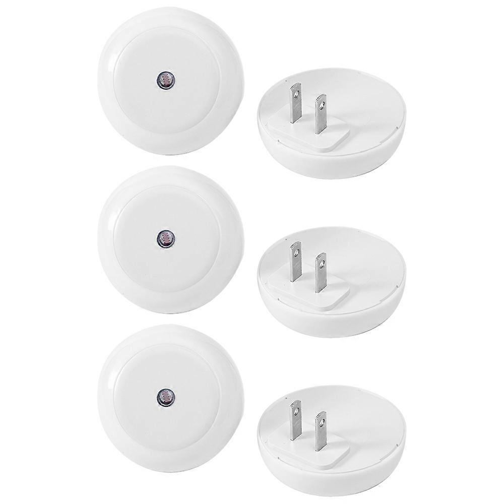 Plug-In Night Light, Light Sensitive, Low Light Warm Led Nightlight With Sensor, Round, Soft Glow Style1