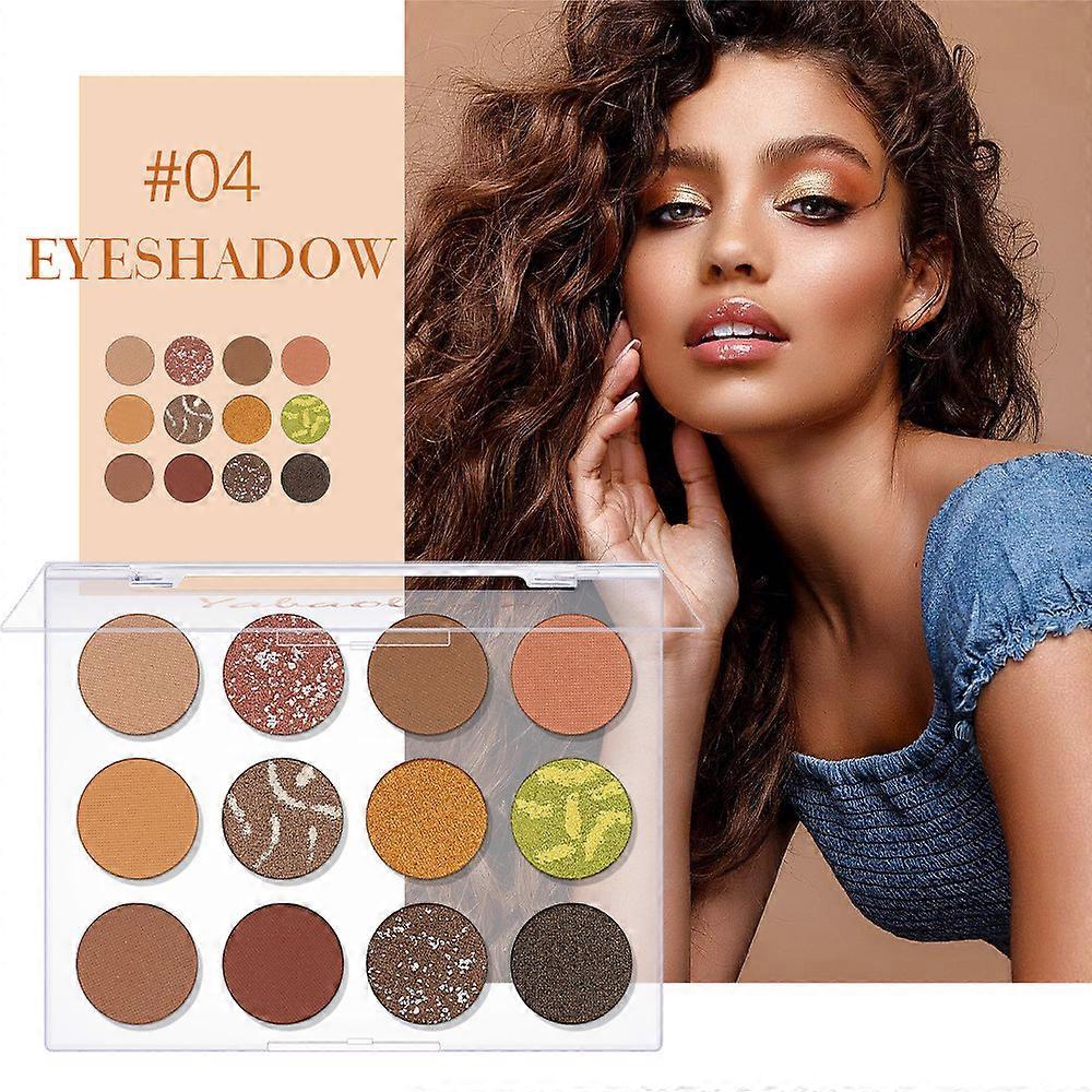 Eyeshadow Stick 12-Colour Matte Shimmer Glitter Highly Pigmented Eye Shadow Make-Up Cosmetic