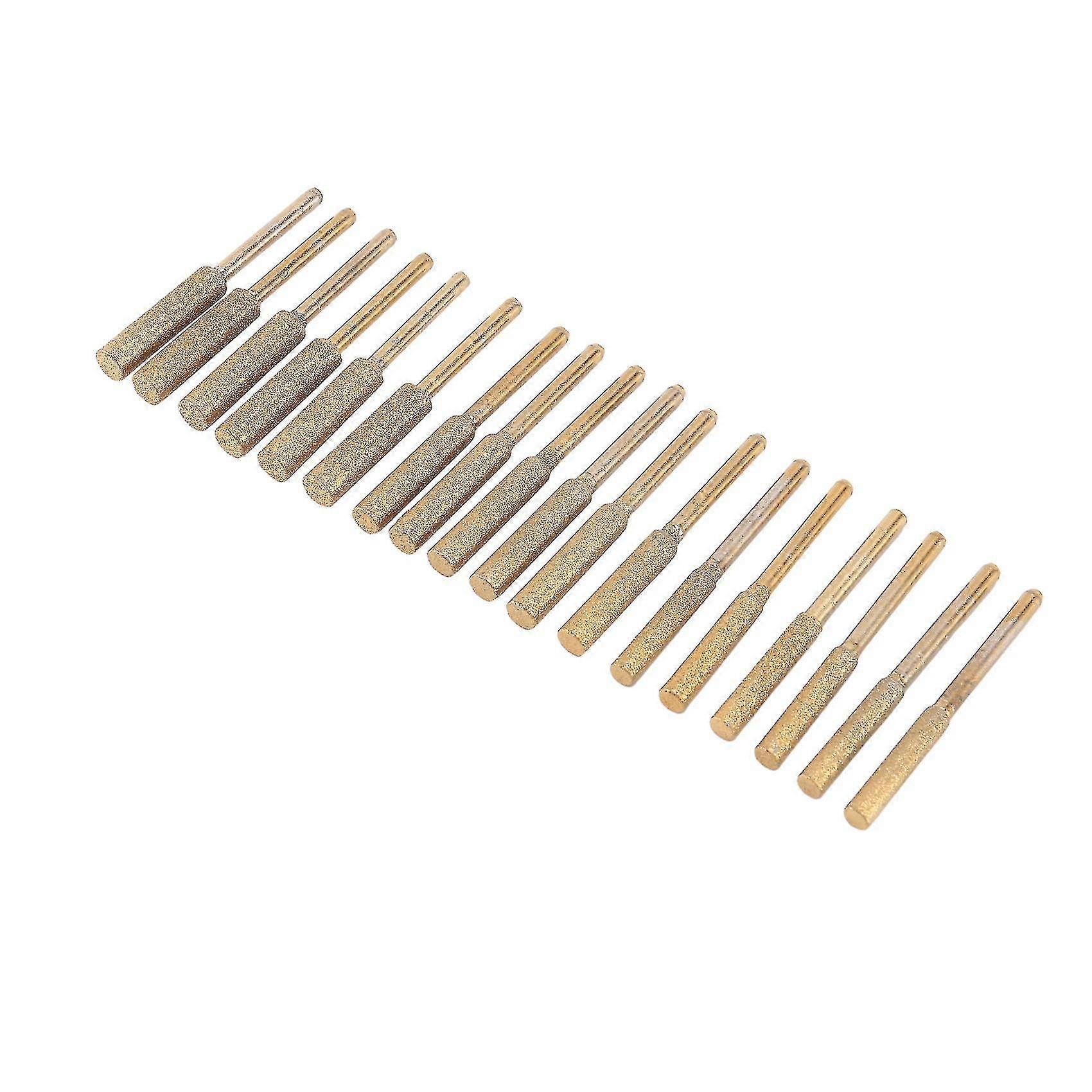 18pcs High Hardness Diamond Chainsaw Sharpener- Titanium Plated Burr Stone File,diamond Sharpening