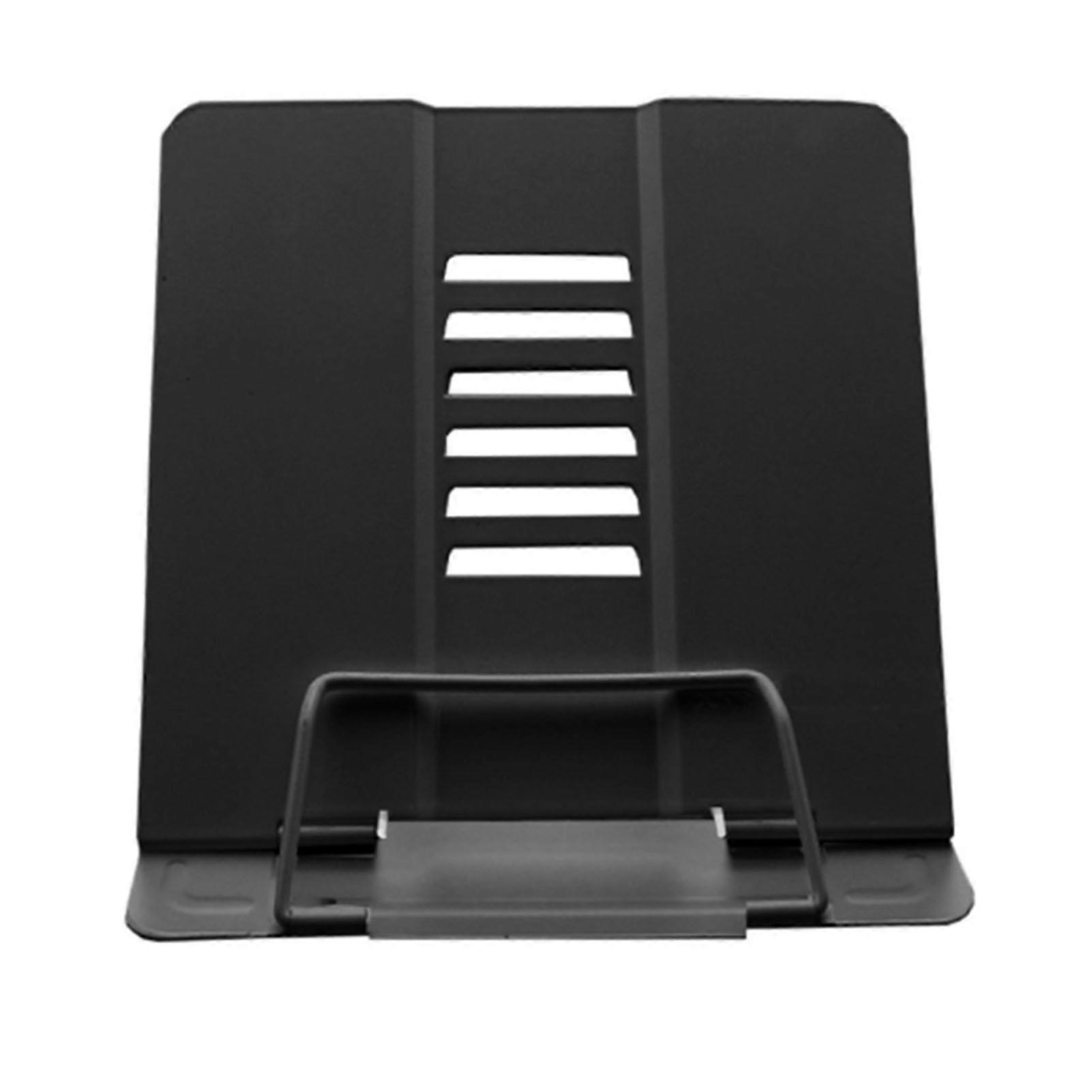 Metal Desk Book Stand Portable Multifunctional Foldable Reading Rest for Students Black