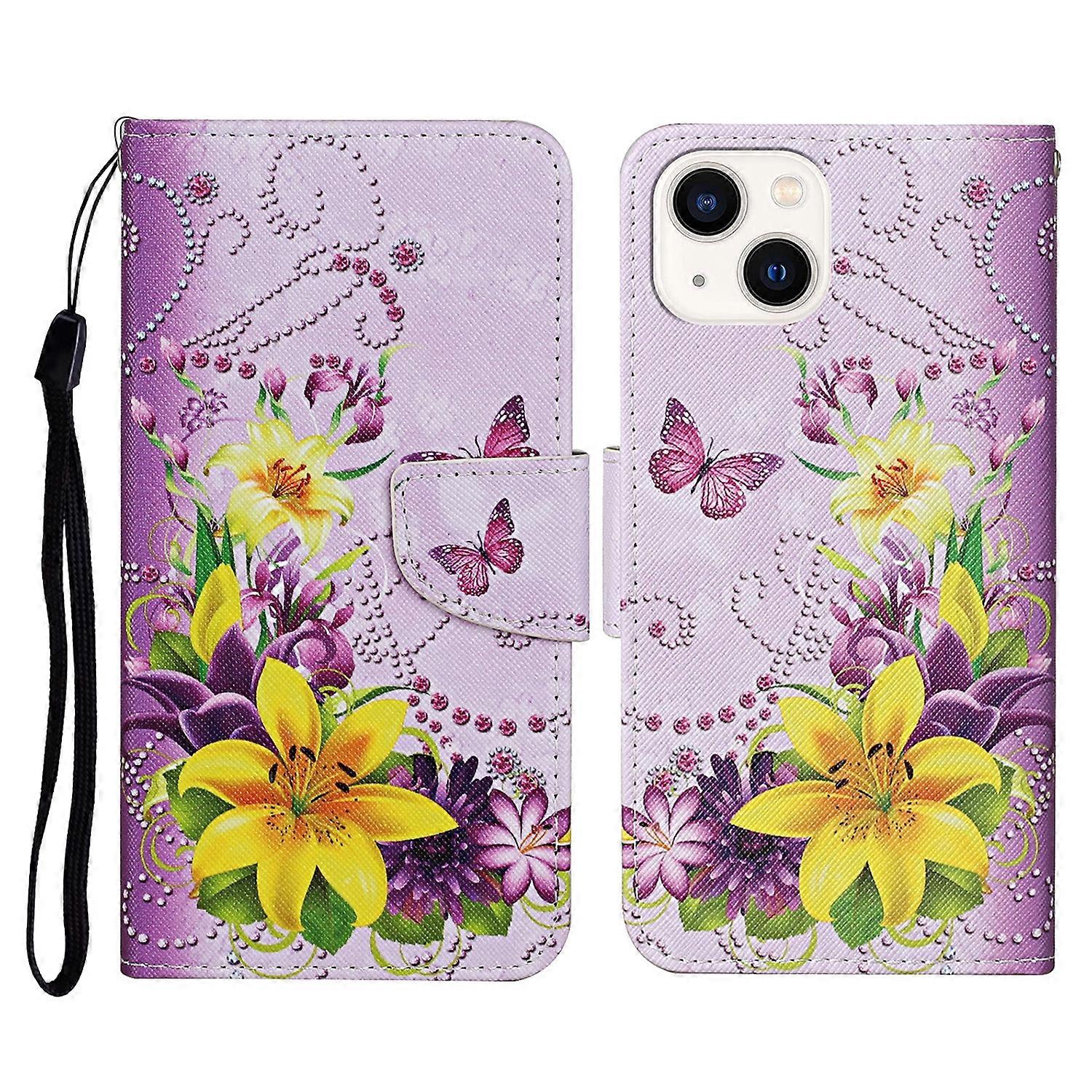 For iPhone 14 Plus 3D Colored Drawing Flip Leather Phone Case