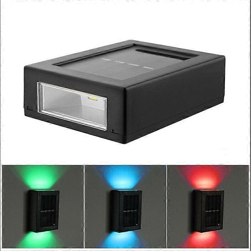 LED Solar Powered Wall Light UP and Down Outdoor Patio Sensor Lamp