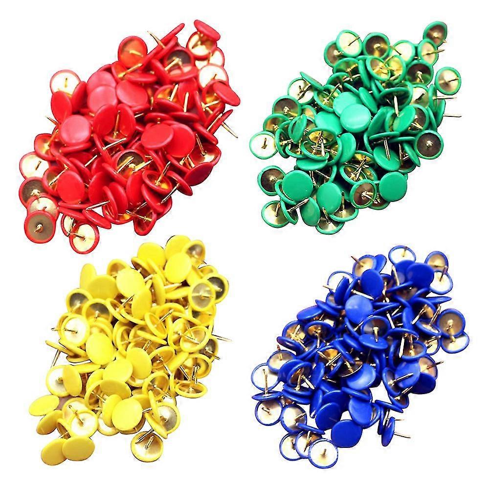 Colors Thumb Tacks 400-count, Colors Plastic Roundness Push Pins Decorative Tacks For Corkboard