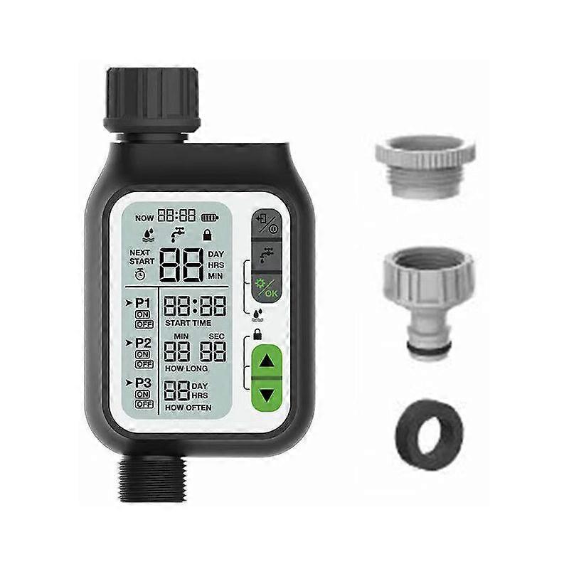 Automatic Watering Programmer Watering Timer for Garden Manual Control Waterproof Rain Sensor and 3 Separate Irrigation Programs