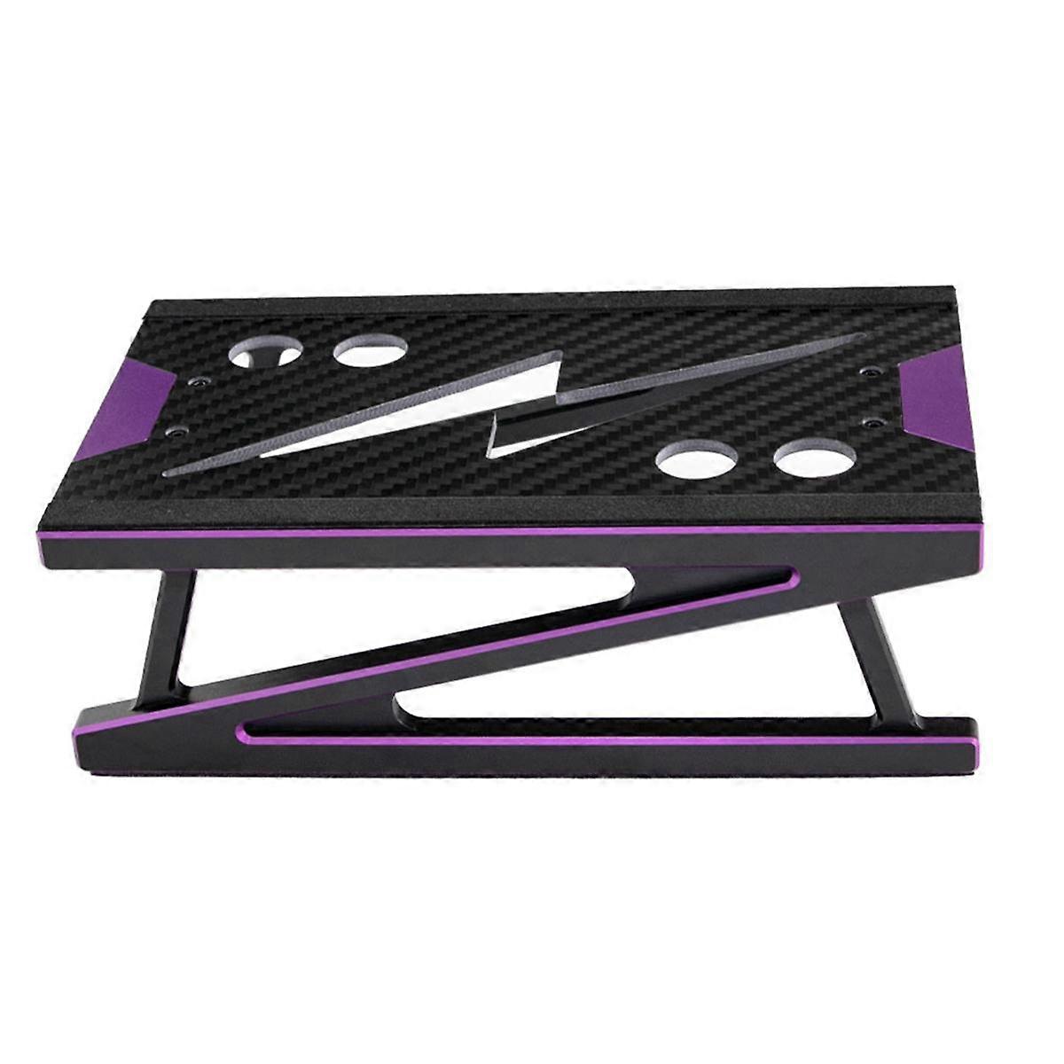 Aluminum Alloy Repair Station Work Stand Assembly Platform Holder for 1/8 1/10 RC Car Universal Purple