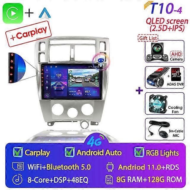 Android 11 Car Radio for Hyundai Tucson 2004-2013 Multimedia Video Player Navigation 2 Din DVD Head Unit Stereo Carplay Speakers