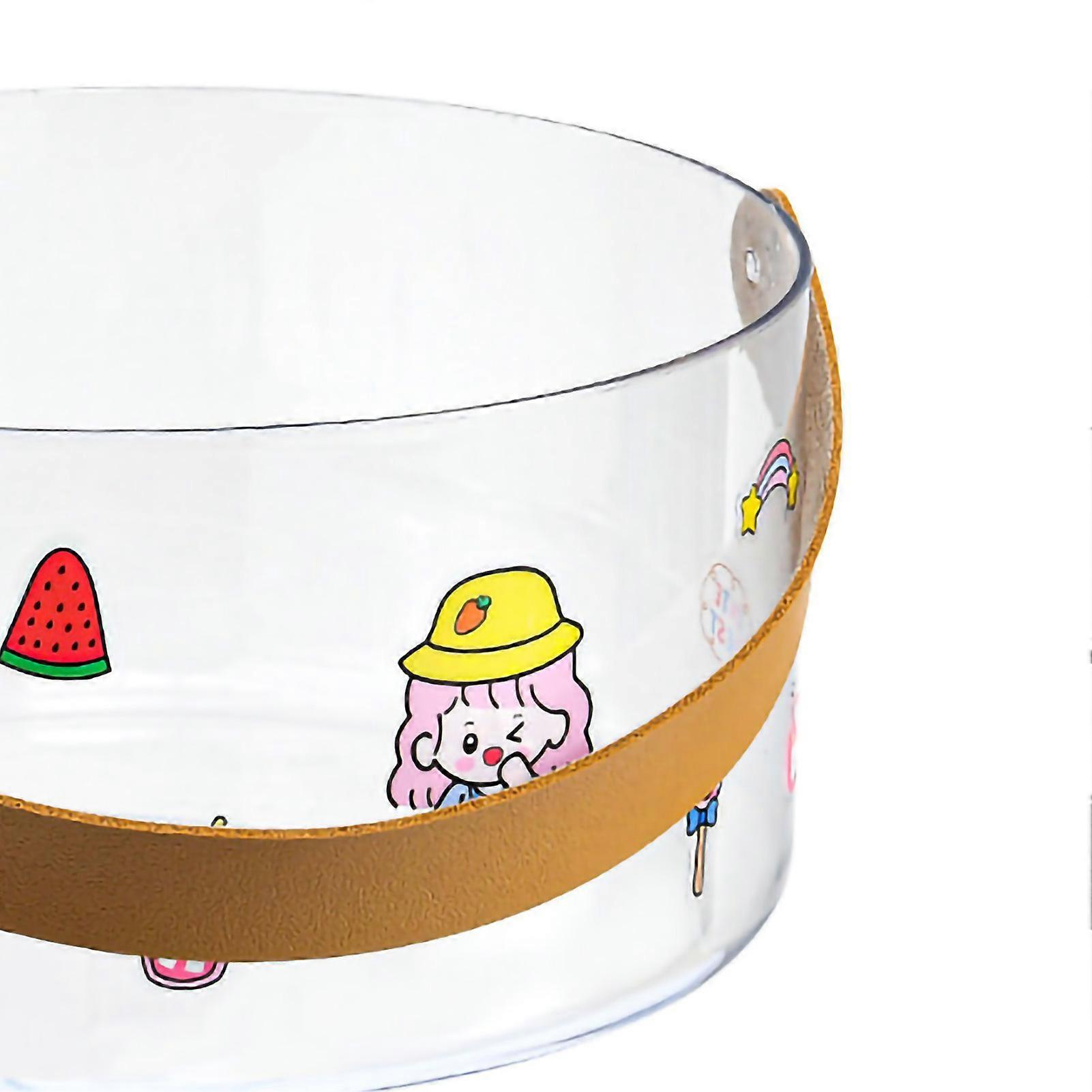 Small Transparent PET Ice Bucket for Picnic Beer Drinks - 21x10.5cm/8.3x4.1in