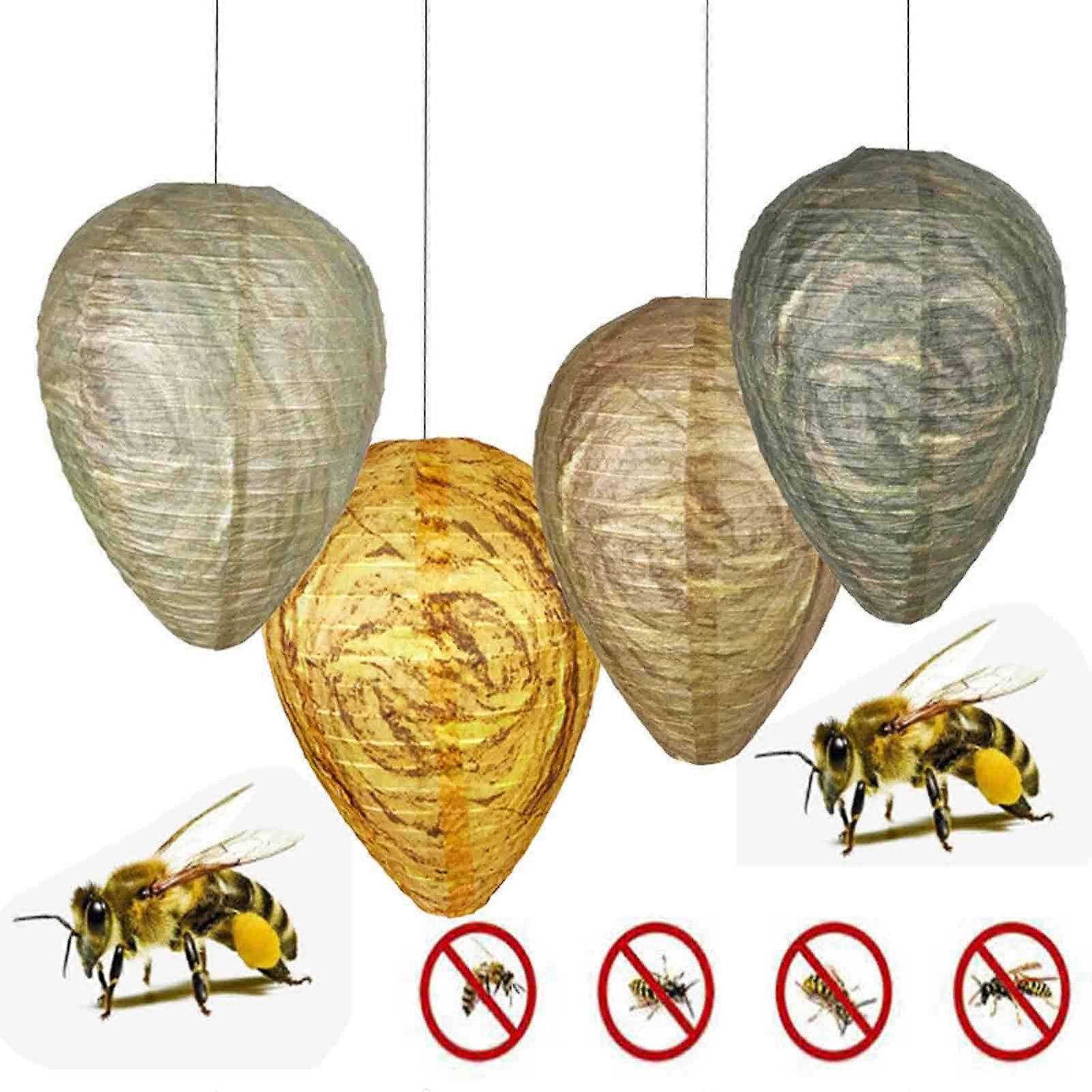 Non-Toxic Wasp Nest Decoy Repellent Hanging Yellow Jacket Deterrent,100% New