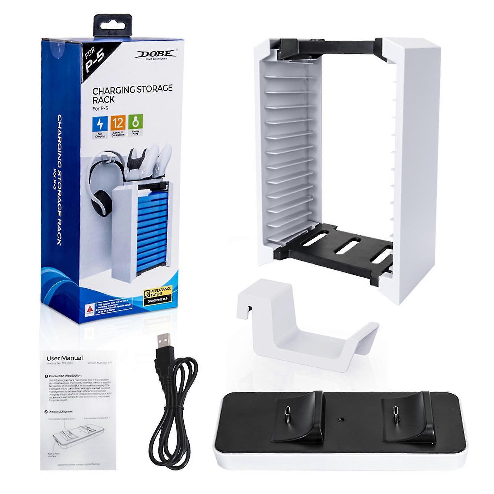 Gaming Headphone Hook Game Disk Storage Tower Holder Charging Stand for