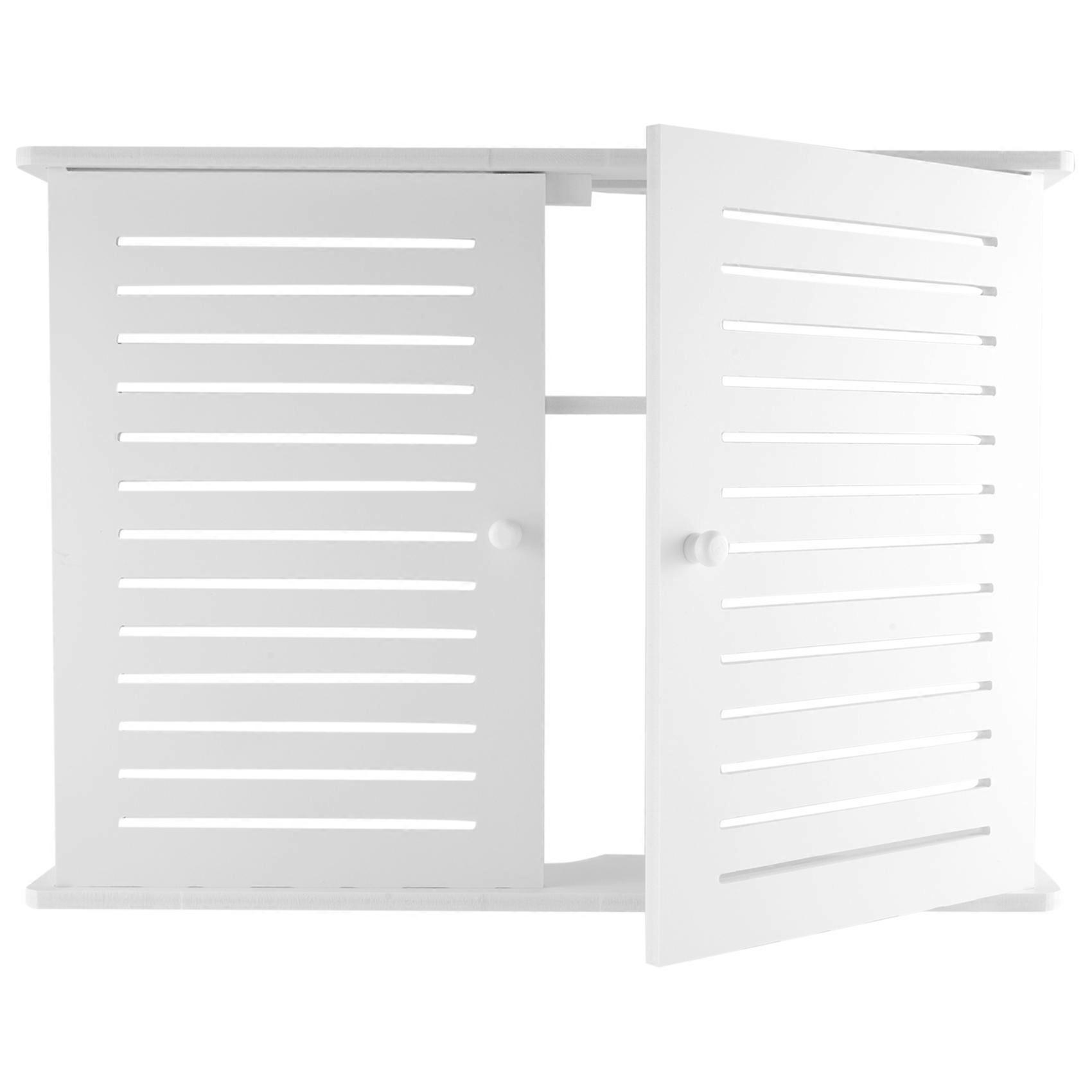 Wireless Wifi Router Boxes Wooden Box Cable Plus Wire Bracket Wall Hanging Plug Board Shelf Double