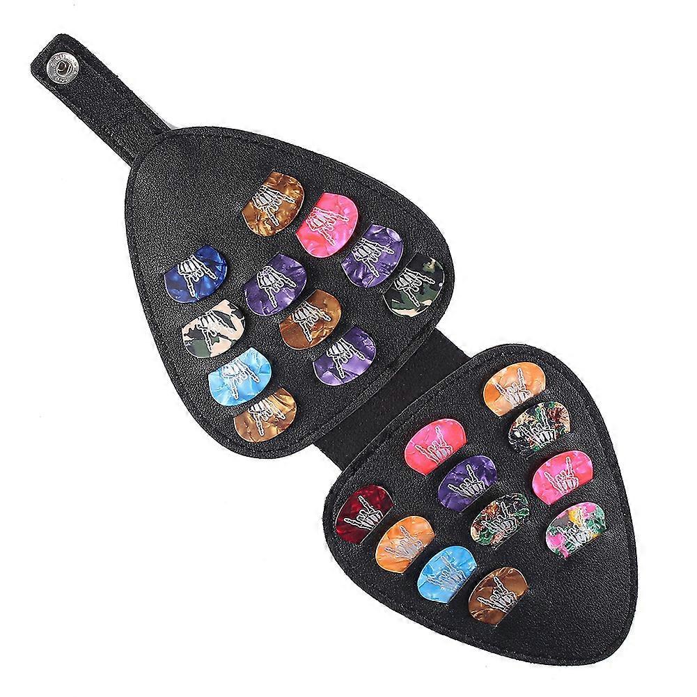 Guitar Holder Case Bag Organizer Box Include 22 Guitar Guitar Plectrums Pouch for /Ukulele