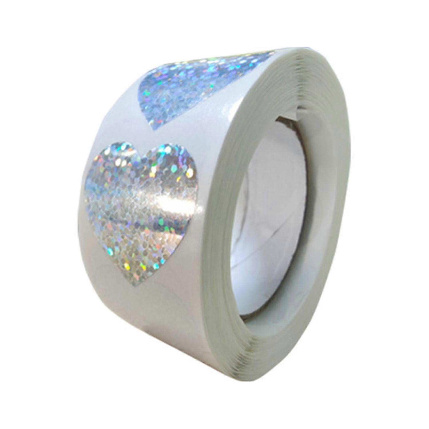 500Pcs/Roll Laser Design Label Stickers Smooth Surface Paper Sealing Decoration Gift Tags Stickers O