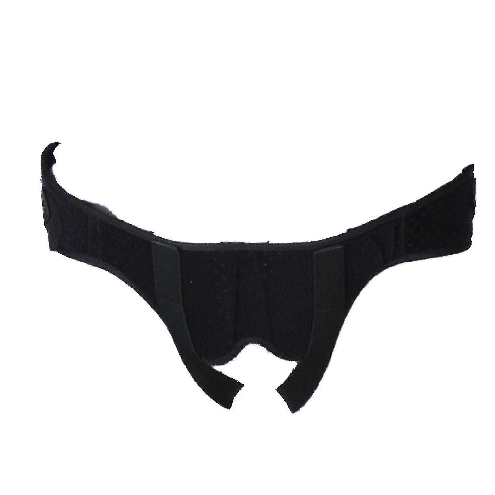 Male Hernia Support Belt Adjustable for Inguinal and Small Intestinal Hernias with Foam Pad in Black M