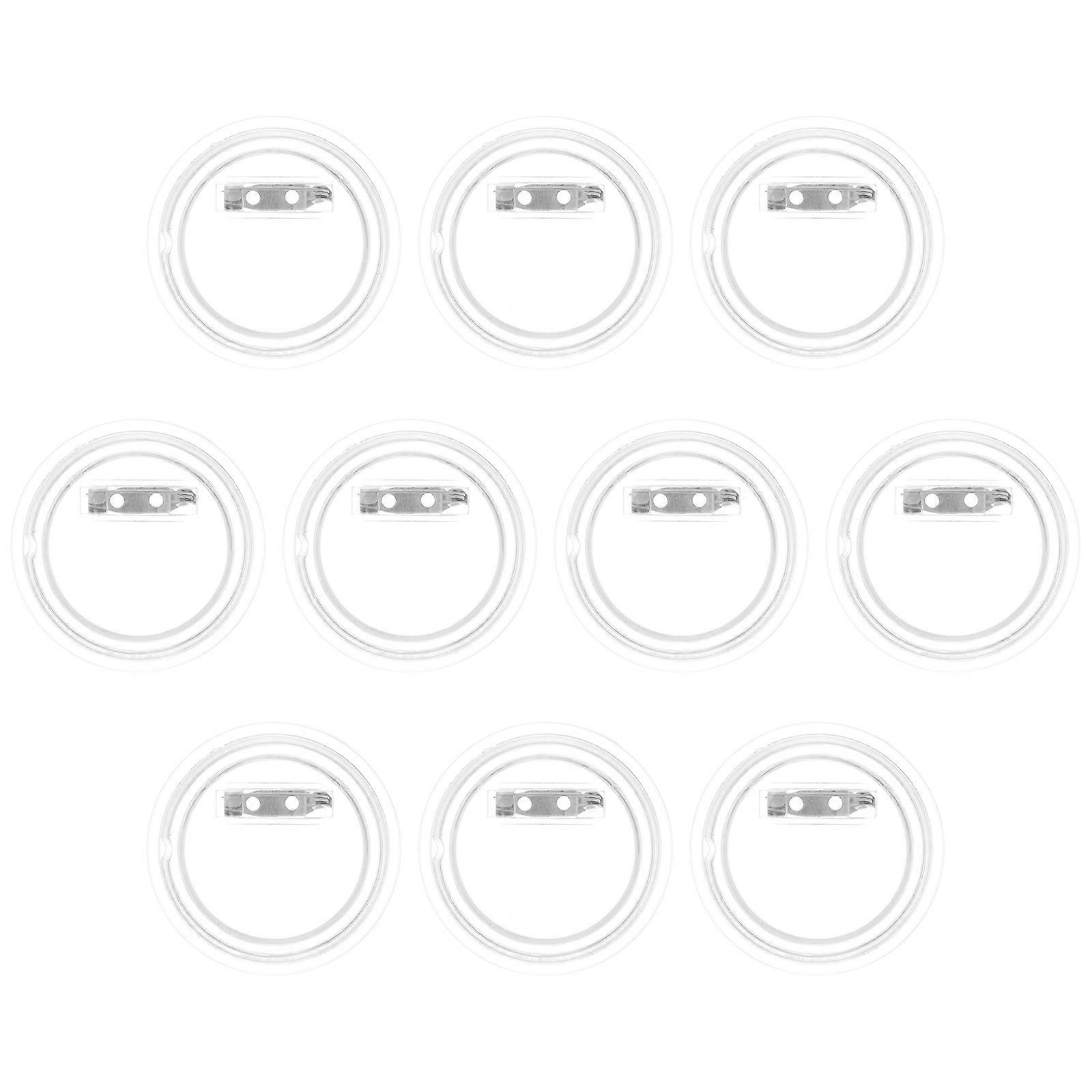 10pcs Photo Buttons Badges Diy Making Craft Buttons Diy Blank Badge Buttons Clear Crafts Button