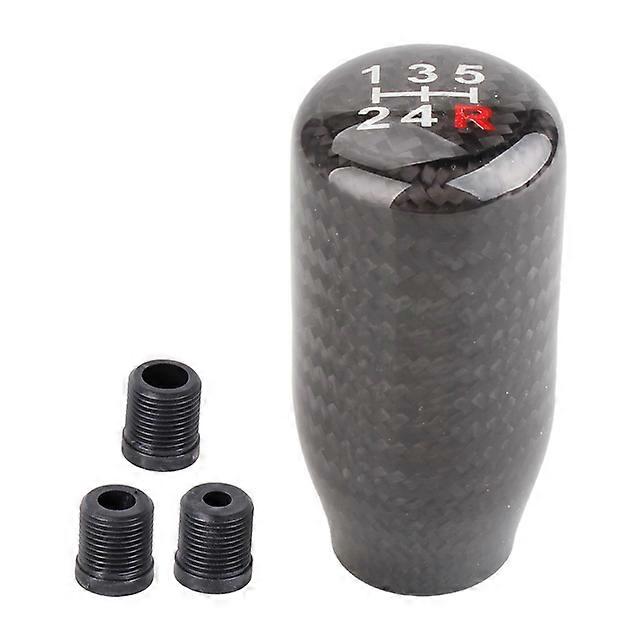 New Carbon Fiber Gear Head 5-speed 6-speed Shift Handle Wave Stick Head Gear Head Car Modification Accessories RS-SFN125