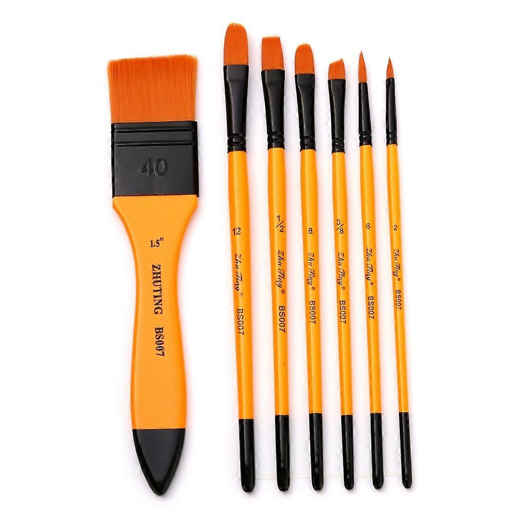 Paint Brushes 7 Pieces Sets, Fine Tip Paint Brush Round Pointed Tip Nylon Brush