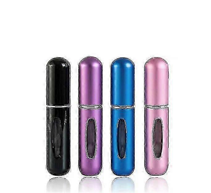 Atomizer do perfum wielokrotnego napełniania Perfumy podróżne Atomizer Atomizer Perfumy Butelka perfum On The Go Butelka z rozpylaczem (4szt, wielokolorowy) Happy H