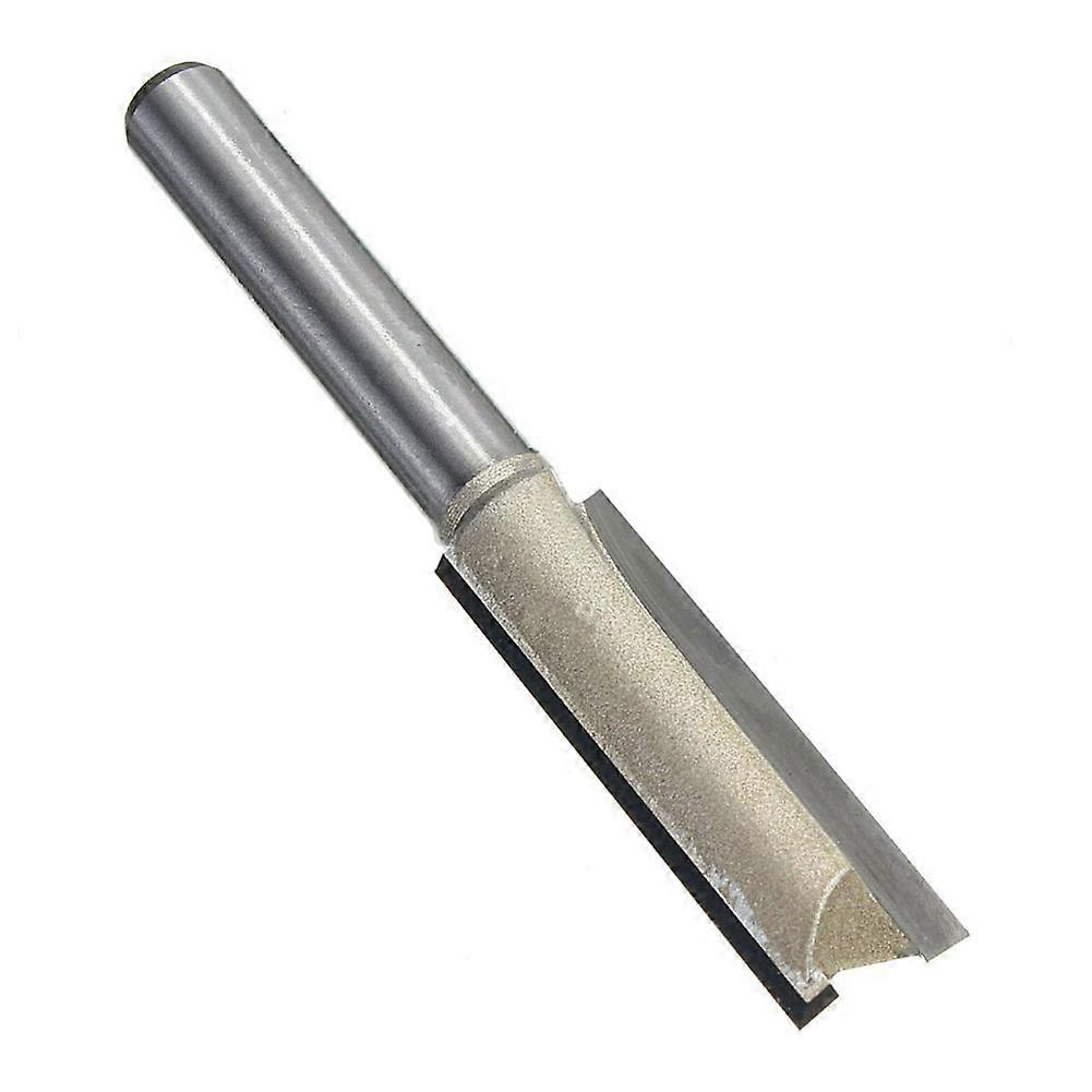 60mm lang 1/4 x 3/8 tommer træbearbejdning lige skaft dobbelt fløjte router bit cutter