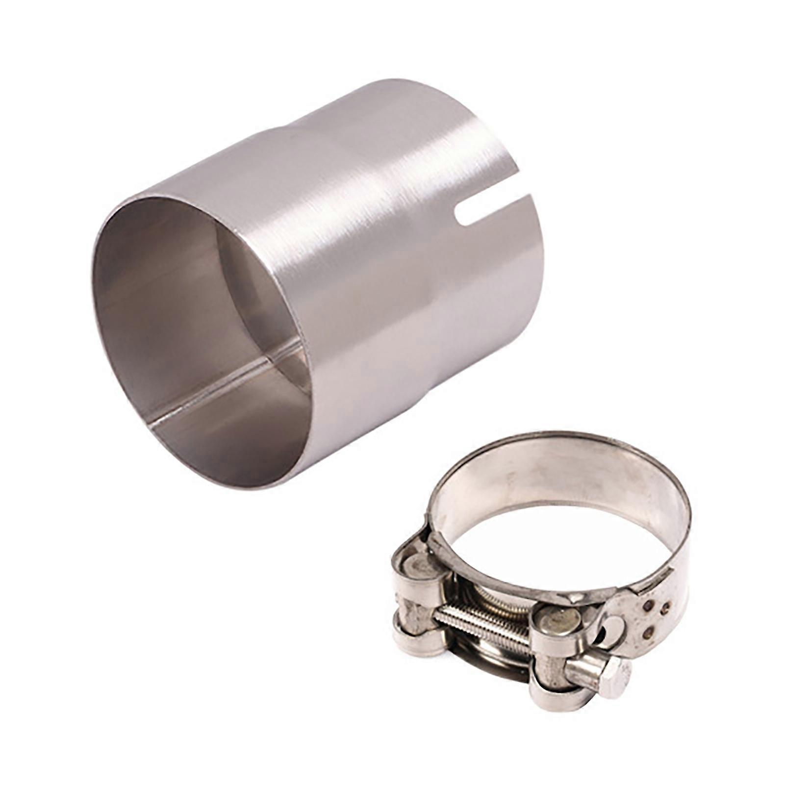 Exhaust Adapter Sturdy Structure Corrosion-resistant Rust-proof High Strength Easy Installation Perfect Match Silver Color Universal Car Stainless Ste