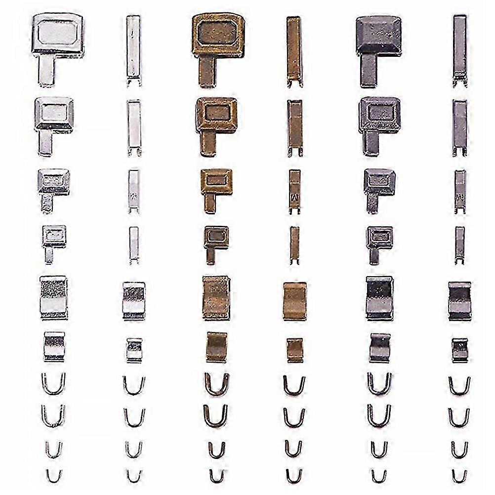 24 Sets Zipper Head Sliders Retainer Insertion Pin Zipper Stop Accessories