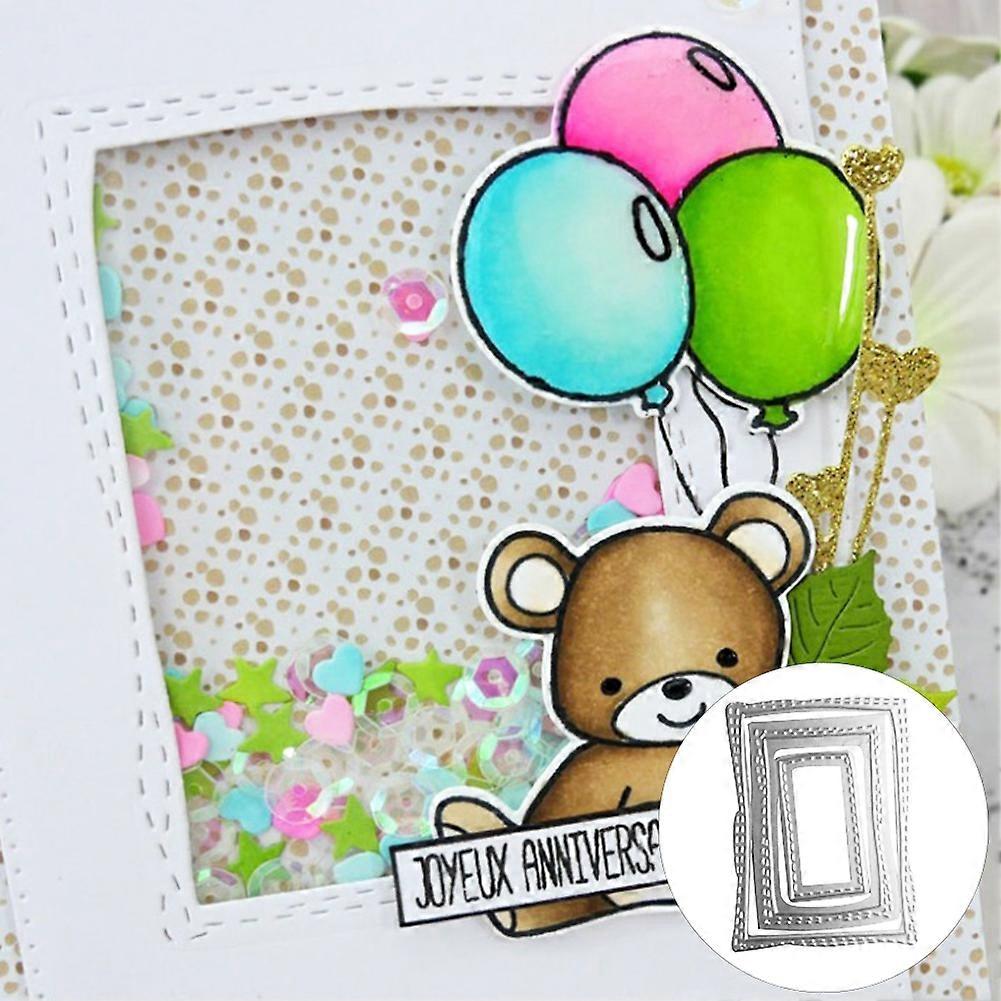 Rectangle Frame Cutting Die DIY Scrapbook Paper Cards Making Stencil Mold Decor mengxi