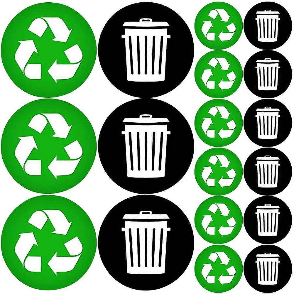 1 Set Trash Can Recycle Stickers Waste Sorting Decal Sticker Recycling Bin Signs Trash Can Decals