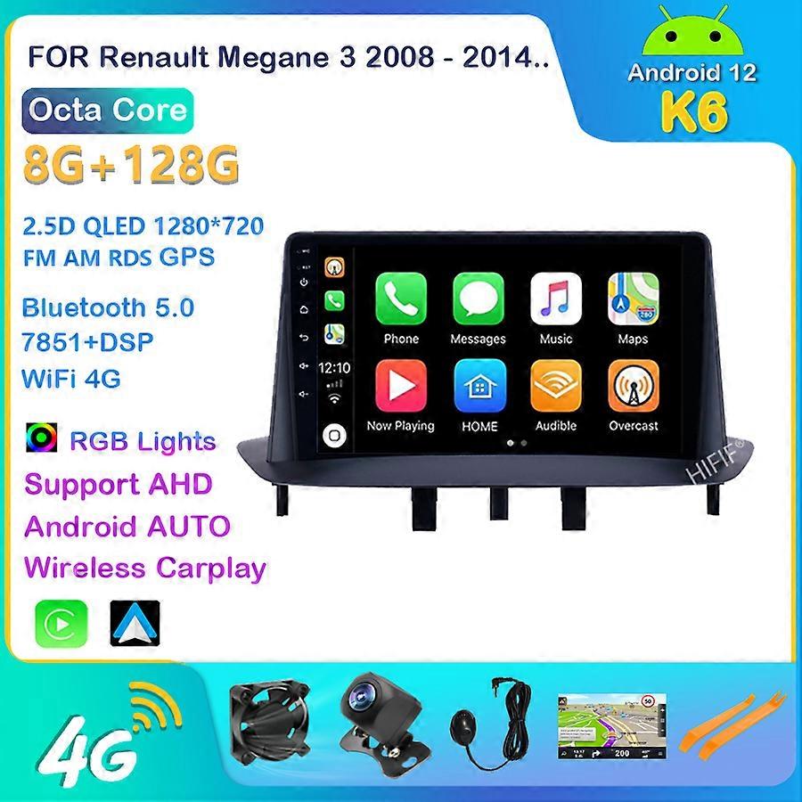 For Renault Megane 3 2008 - 2014 Car Radio Multimedia Video Player Navigation GPS Android No 2din 2 din dvd