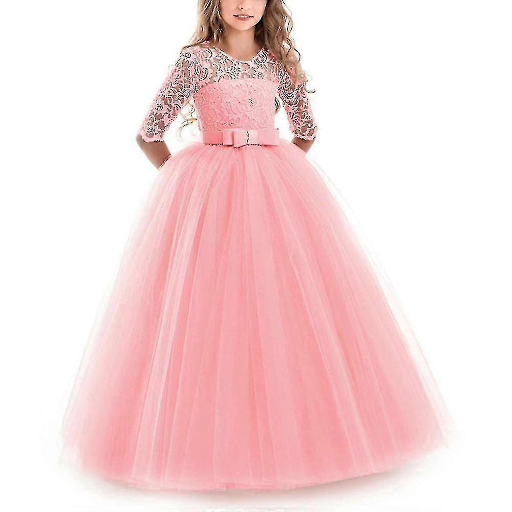 زهرة فتاة الدانتيل اللباس للأطفال الزفاف وصيفة الشرف مسابقة حفلة موسيقية