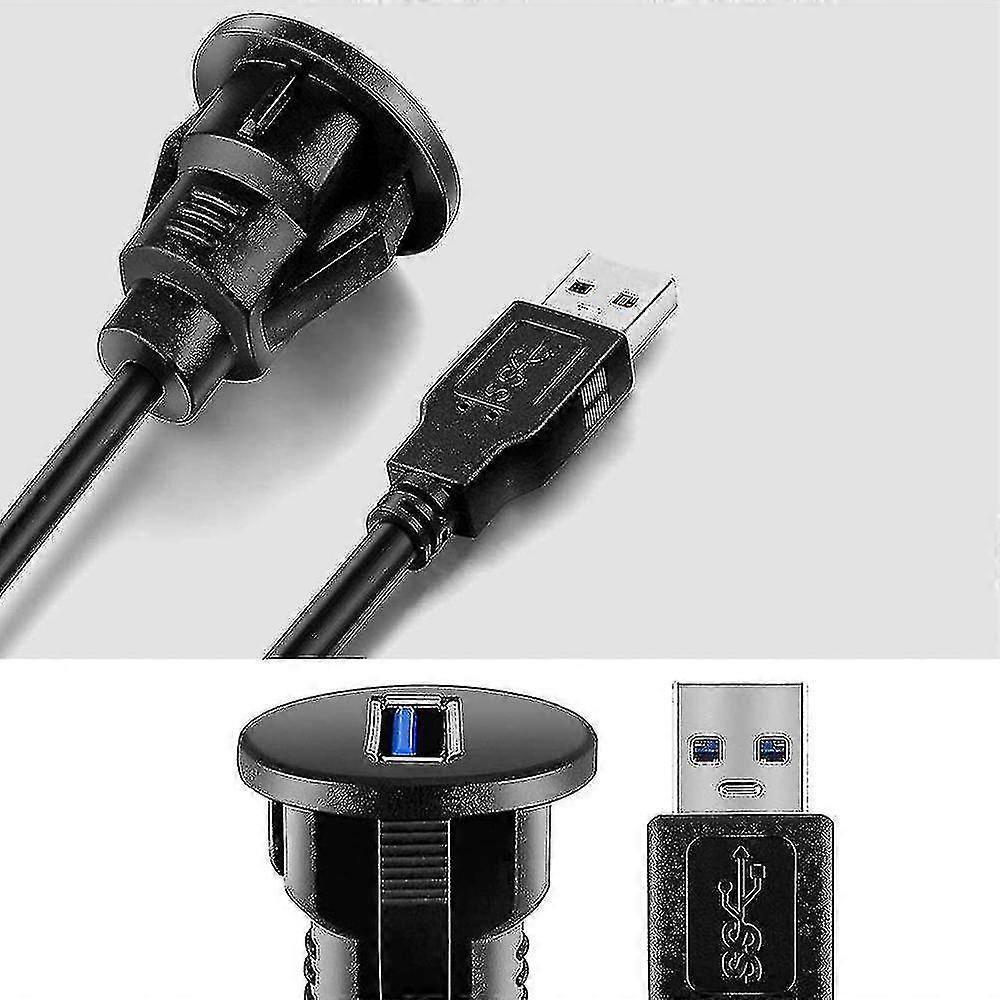 USB 3.0 Mle Fe Extens Cble för bilbåt, 1 Mtre -