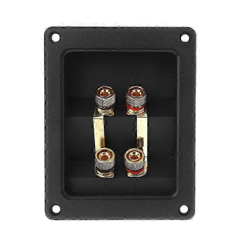 Terminal Cup Connector 266 Parts Express Binding Posts Gold Banana Jacks Recessed Bi-Amp Speaker Box Black s2024121221