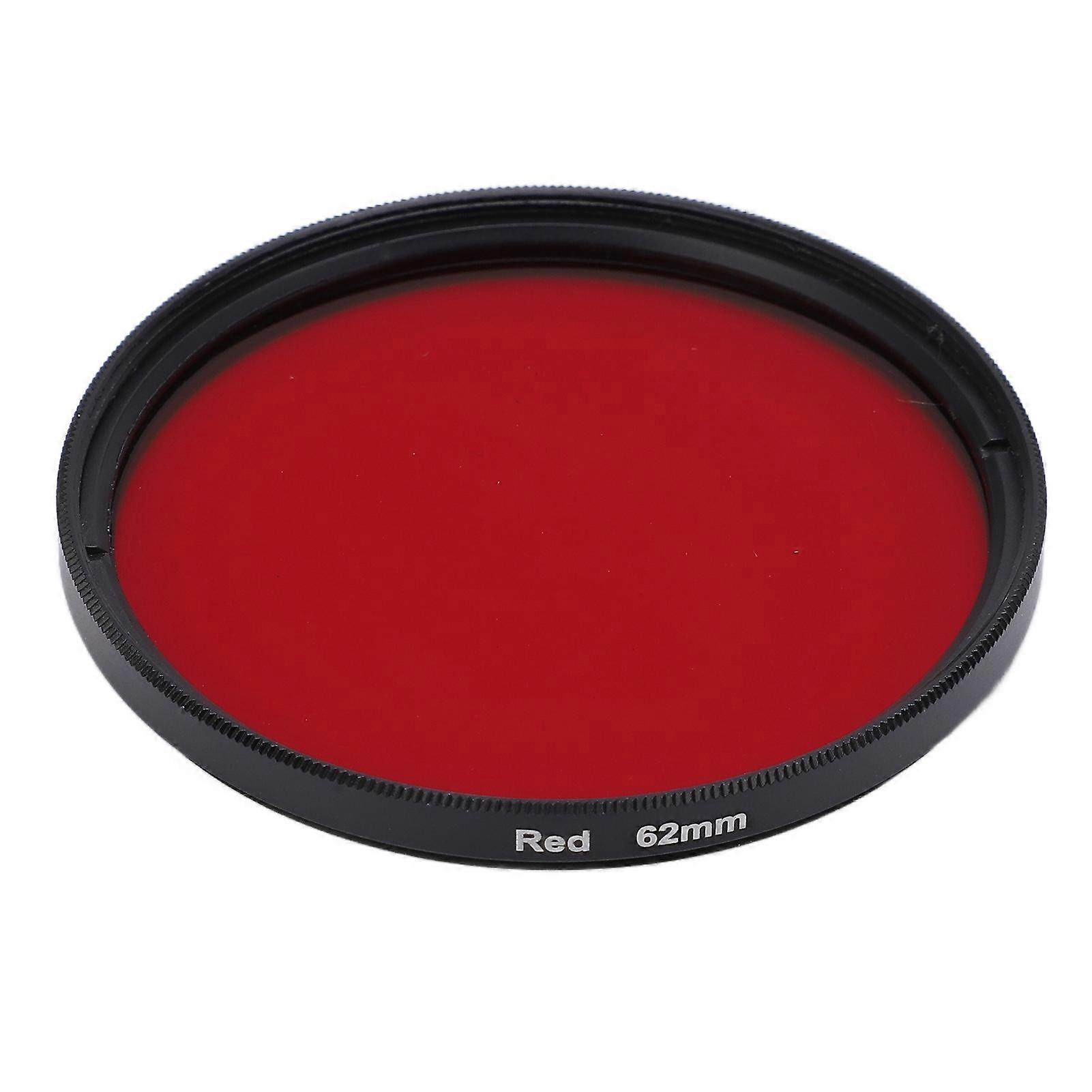 Threaded Camera Lens Filter Full Red Color Filter Optical Glass for Nikon Camera Lens62mm