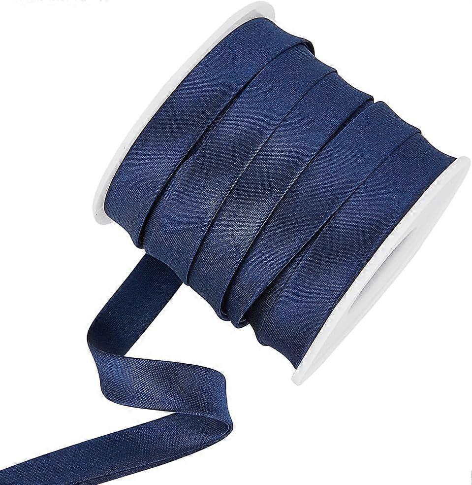 13.6 Yard Satin Bias Tape 12mm/0.47inch Double Fold Satin Binding Bias Ribbon for Cheongsam Decoration Clothing Seaming Piping Prussian Blue
