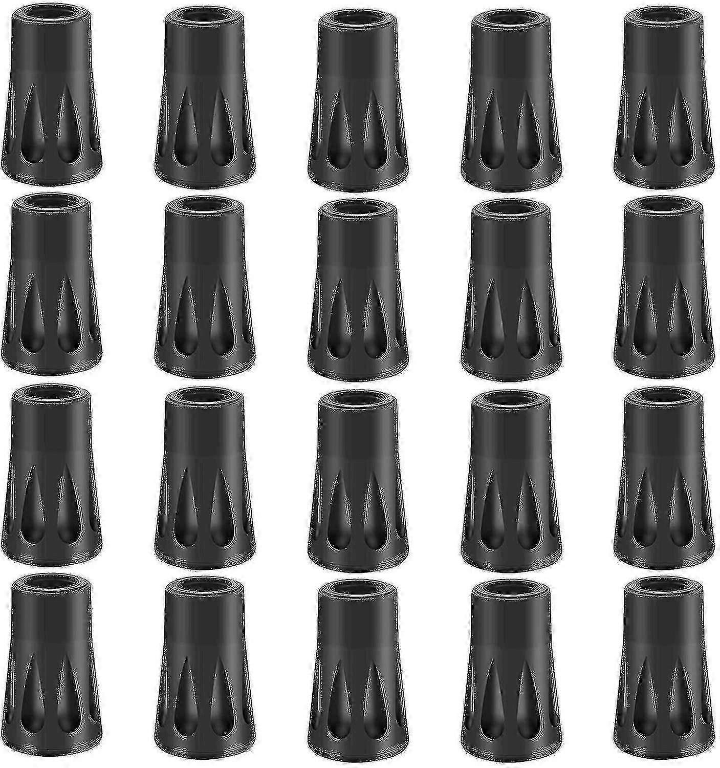 Hiking Poles Rubber Buffer Set - 20 Pcs Nordic Walking Pads