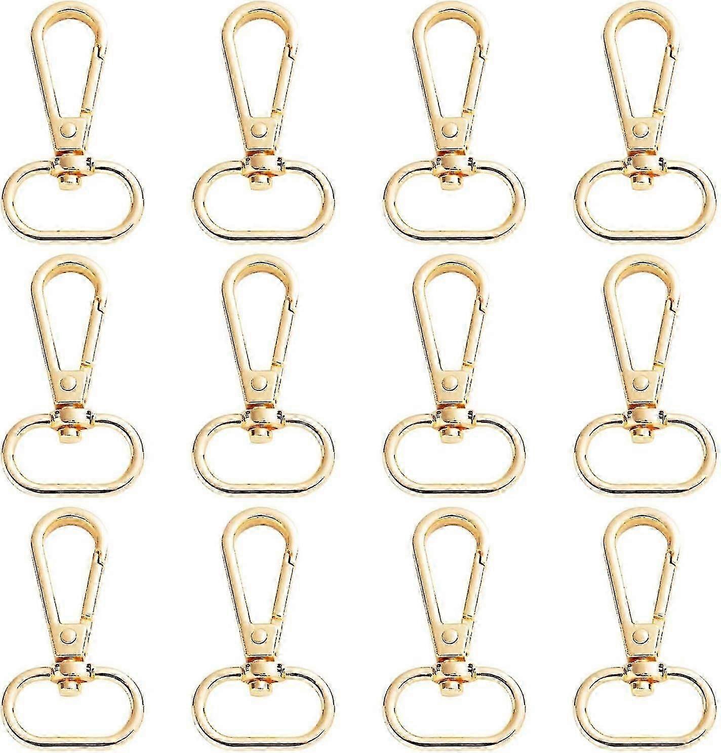 20 Pcs Swivel Golden Snap Hooks, Lanyard Snap Hooks