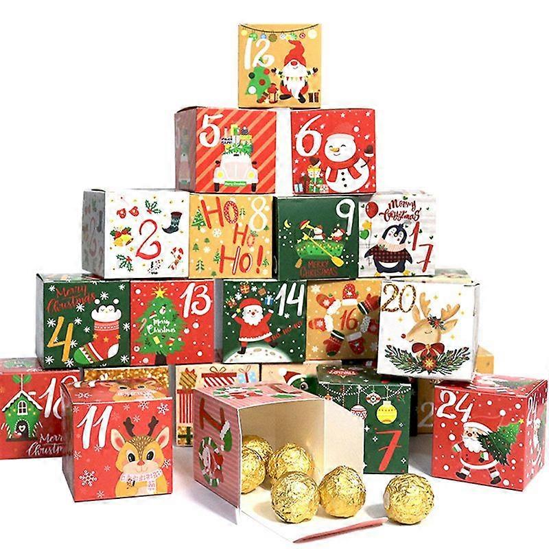Weihnachten Advent Kalender Boxen 24 Tage Boxen Papier Advent Countdown Geschenkbox
