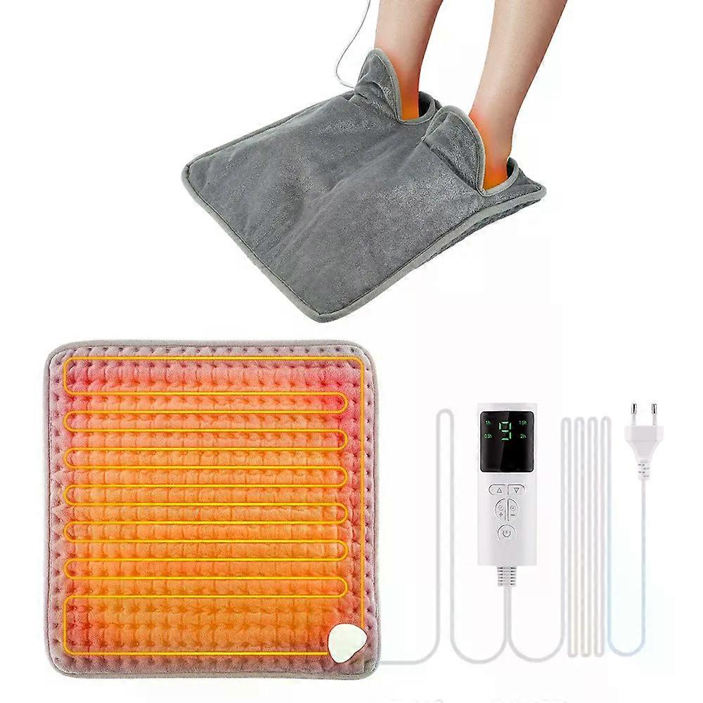 Electric Foot Heating Pad Washable Feet Warmer Heater Sheet 40x40CM Soft Plush Thermal Blanket Winter Foot Warming Mat Home Use