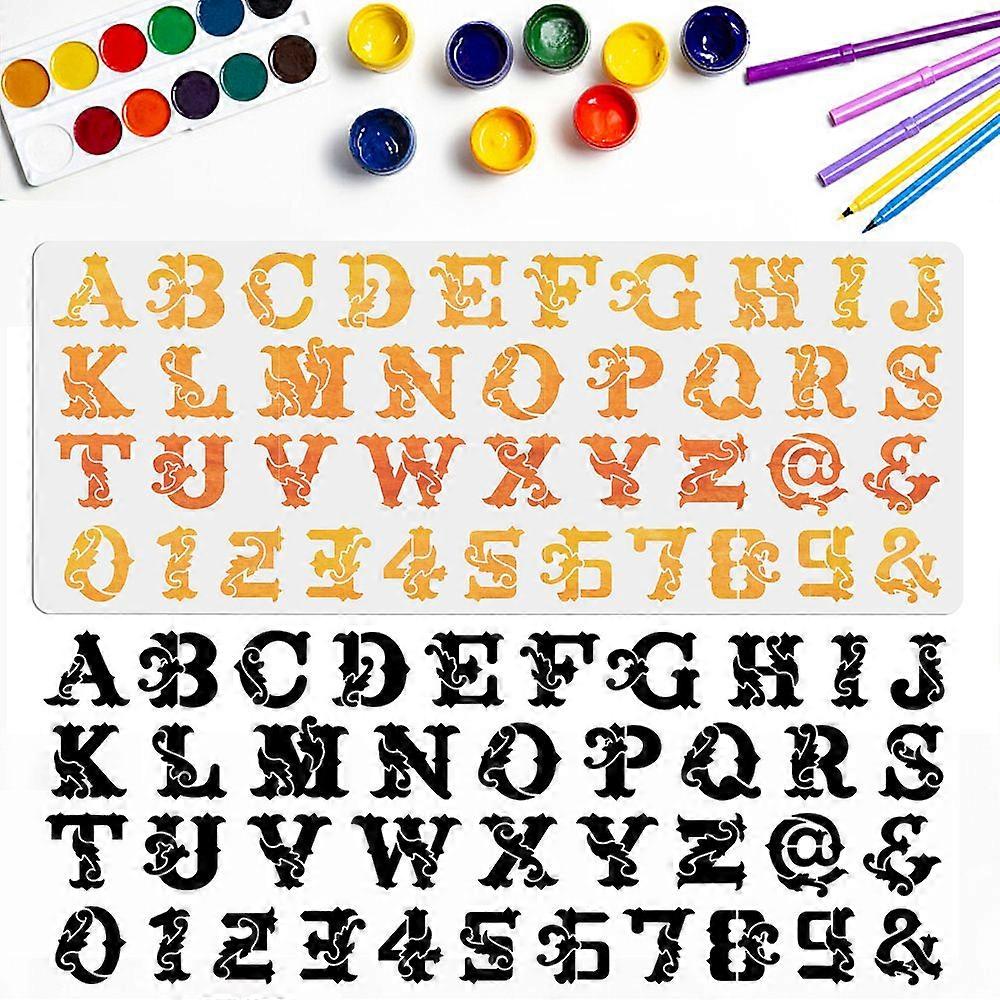 PET Hollow Out Drawing Painting Stencils for DIY Scrapbook Photo Album Letter Pattern 400x1000mm
