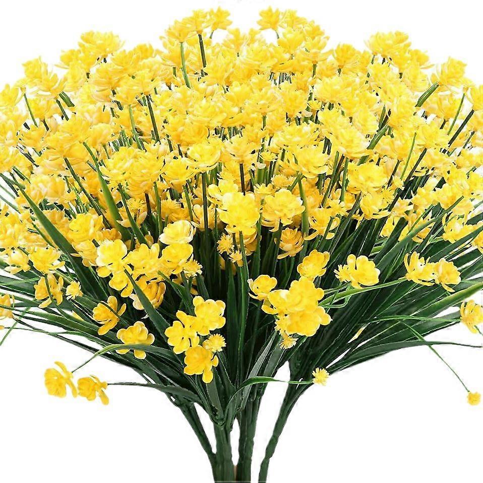 Fork Spring Grass Tea Flowers, Yellow, Set of 3