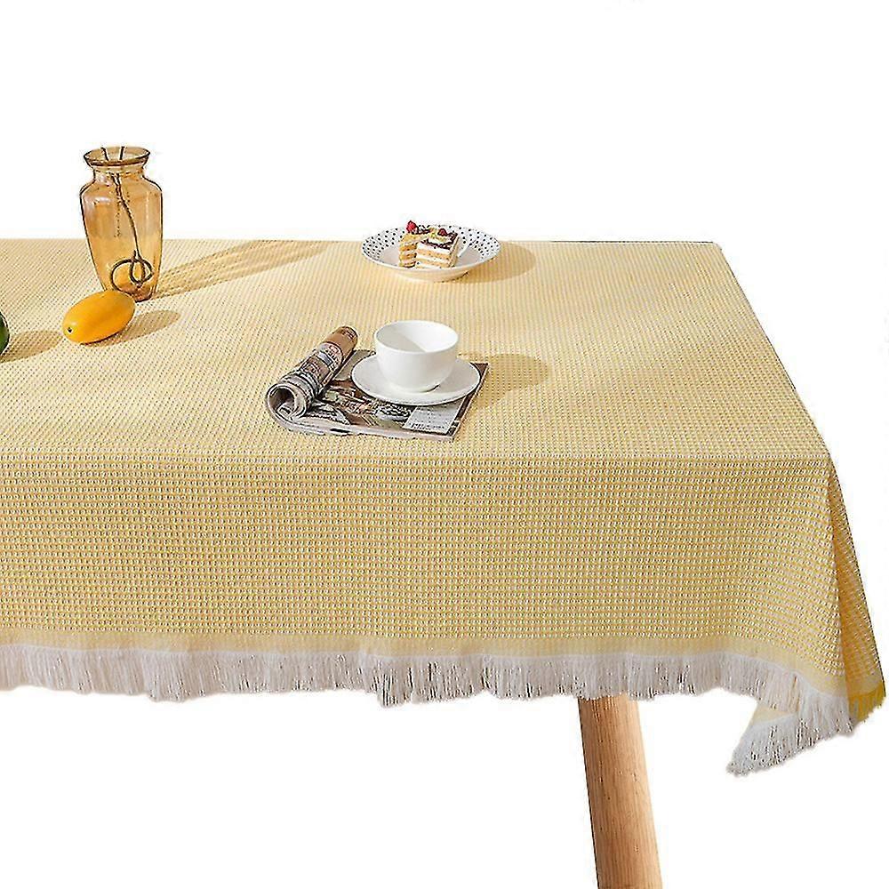 Rectangular Coffee Table Tassel Lace Tablecloth, Cotton Linen Tablecloth,camping Table Cloth