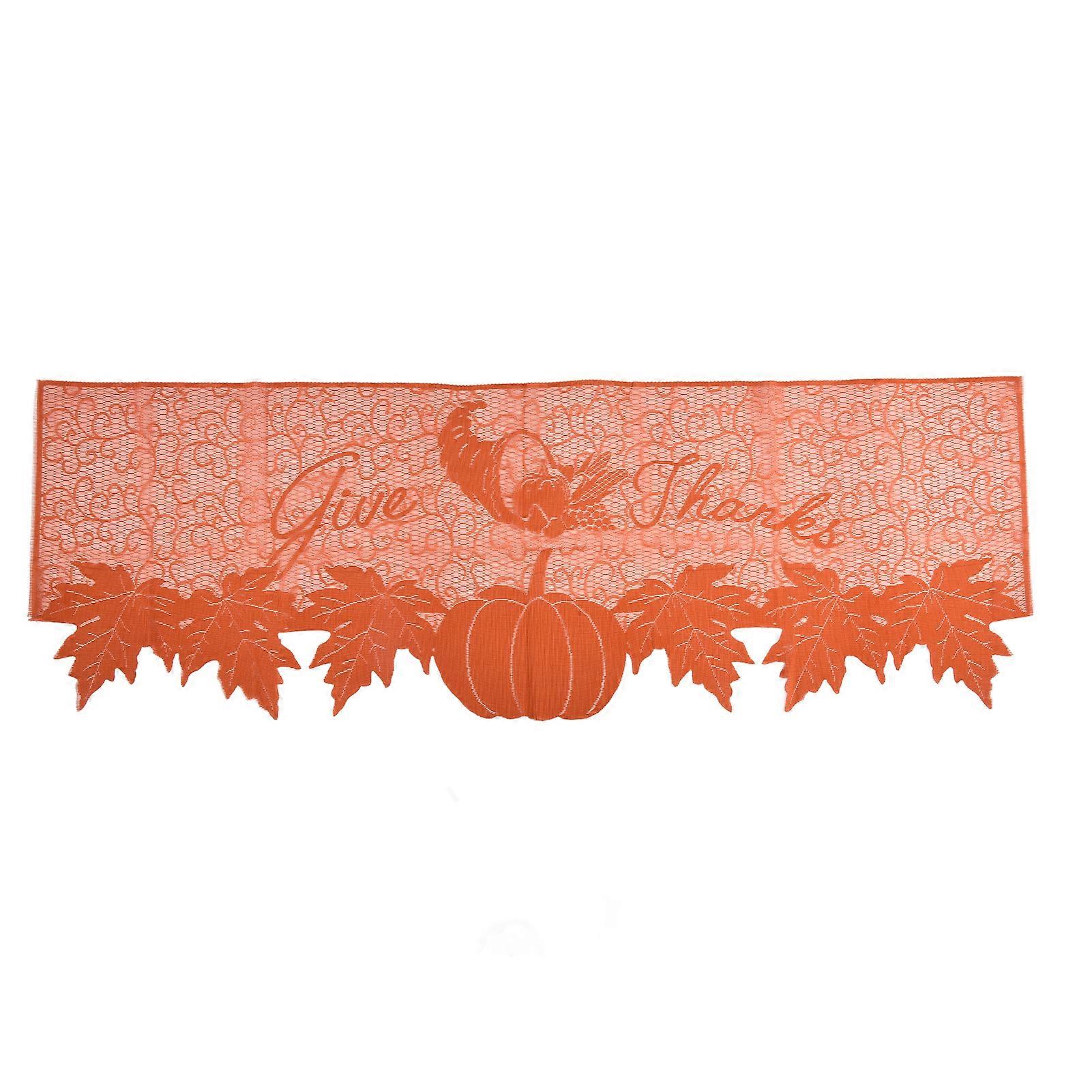 Thanksgiving Table Runner Premium Polyester Smooth Surface Soft Texture High Durability Thanksgiving Fireplace Scarf