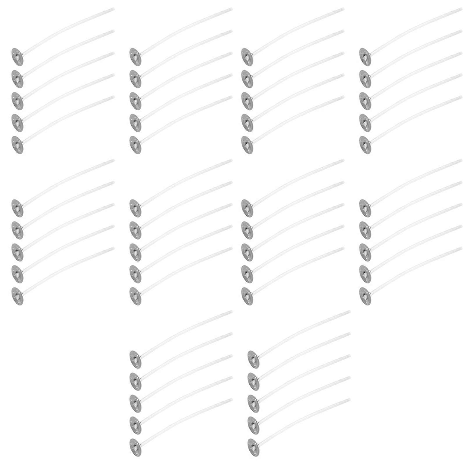 50Pcs Candle Wicks Pre Waxed Cotton Core Wicks with Base for DIY Scented Candle Making