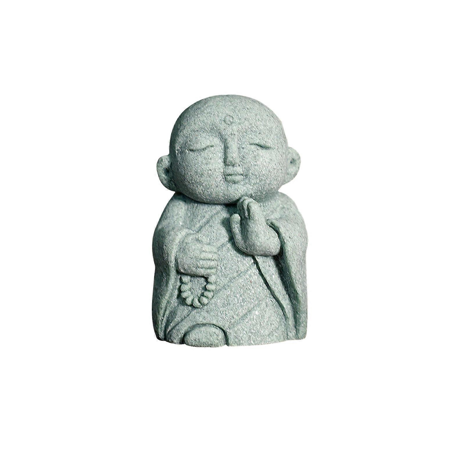 Delicate Jizo Monk Landscape Monk Cave Figurine Hideouts Shrimp Hideouts Statue Aquariums Habitat Decors
