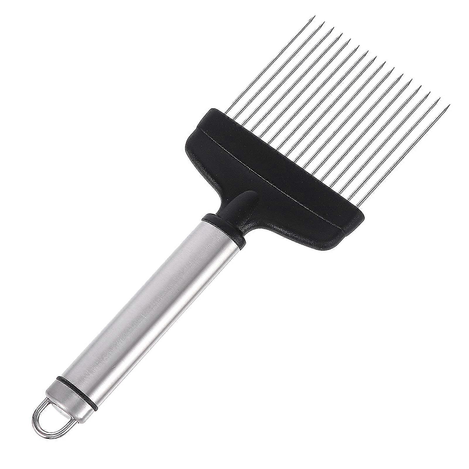 Onion Cutter Holder and Slicer with Non-Slip Handle, Durable Kitchen Utility Tool for Easy Vegetable Prep
