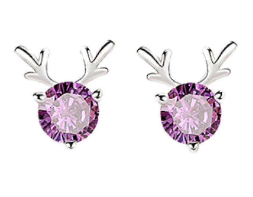(diamants violets)Un cerf vous a des boucles d’oreilles