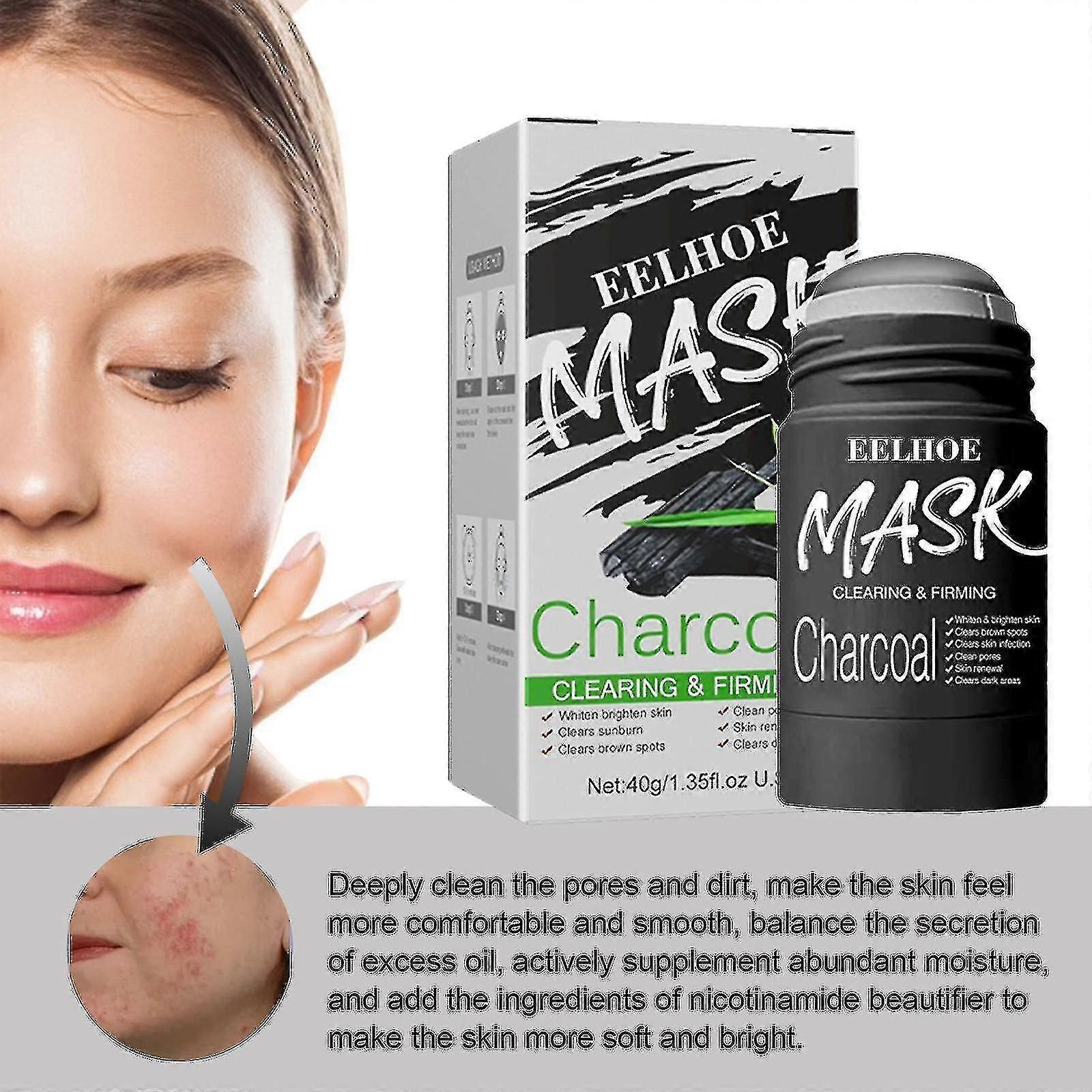 Thé vert Solid Mask Oil Control Cleansing Acne Eggplant Mask Oil Control