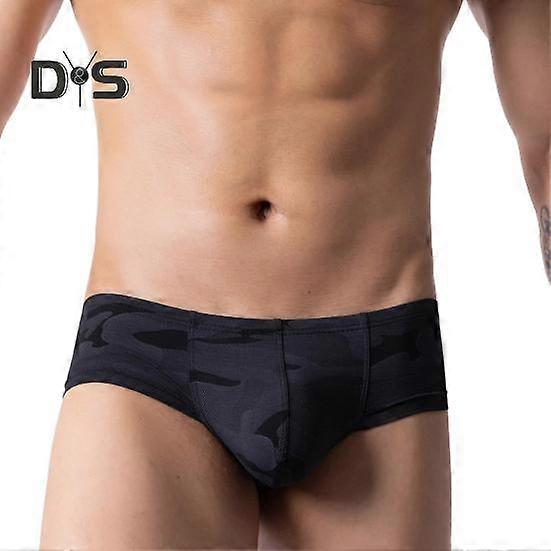Men Boxer Briefs Low Rise U-Convex Slim Fit Shorts Underwear Colorful Printing High Elasticity Breathable Shorts Underwear