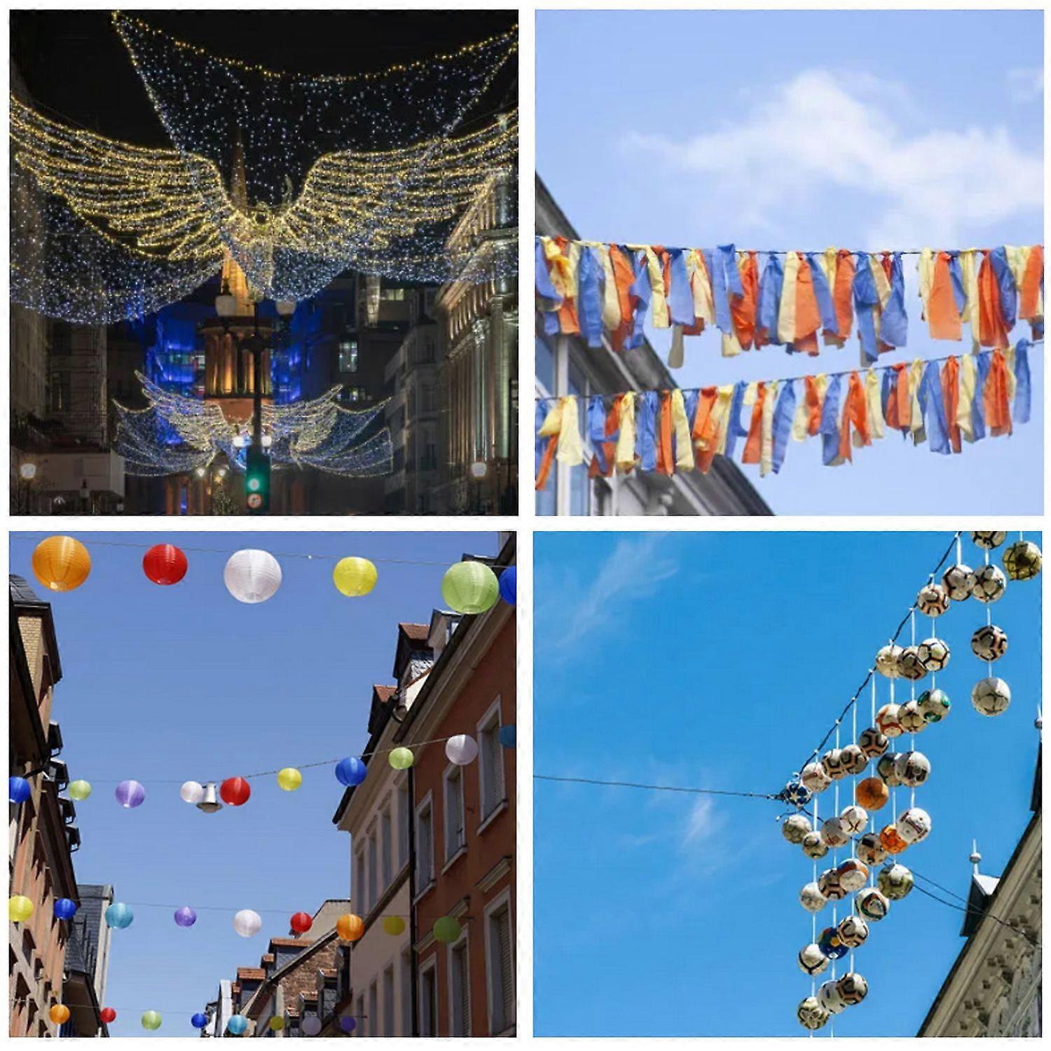 String Lights Hanging Kit Outdoor Light Guide Wire Globe String Lights Suspension Kit