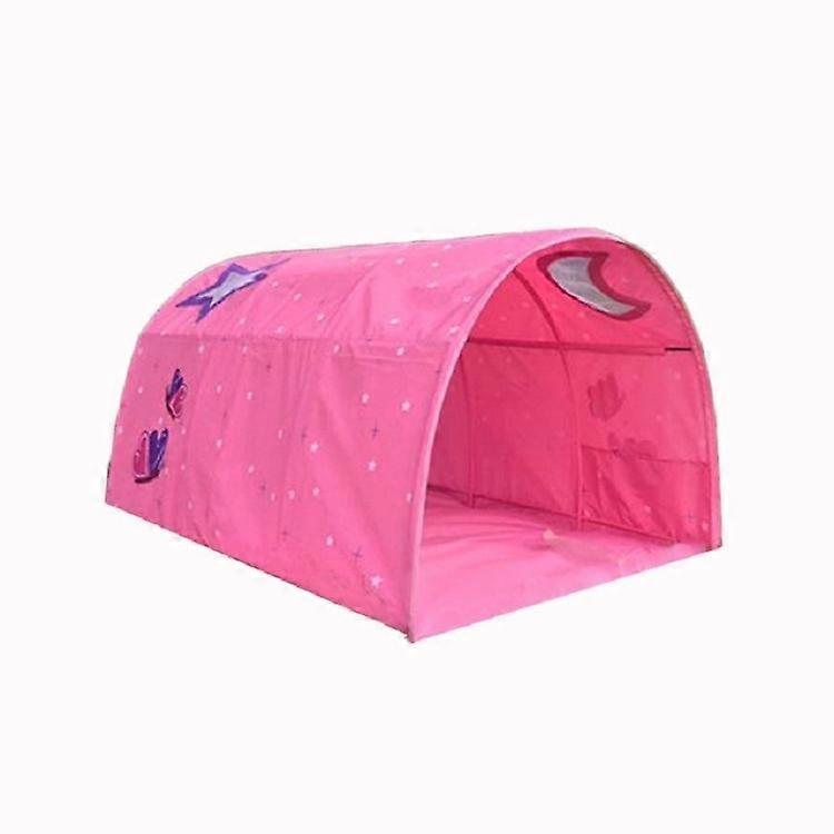 子供の家のベッドクロールトンネルゲームハウステントピンク