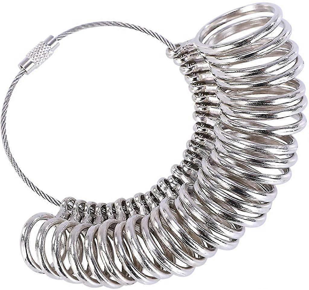 Ring Sizer Gauge Set Metal Ring Measure Tool Finger Sizing Tools Rings Size